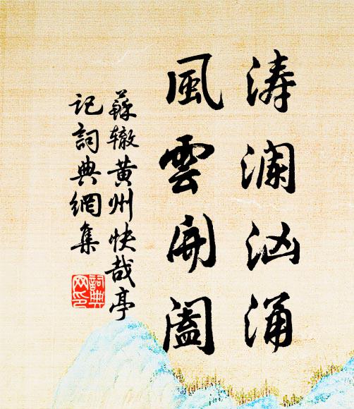 苏辙涛澜汹涌,风云开阖。书法作品欣赏