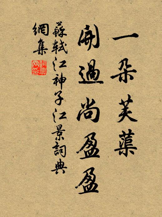 苏轼一朵芙蕖,开过尚盈盈。书法作品欣赏