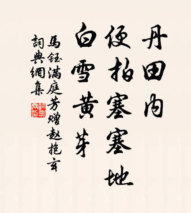 马钰丹田内，便拍塞塞地，白雪黄芽书法作品欣赏