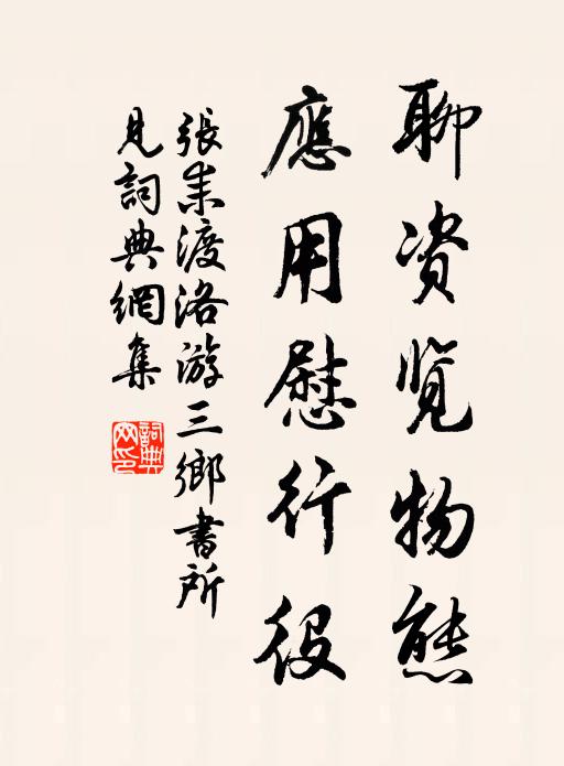 张耒聊资览物态，应用慰行役书法作品欣赏