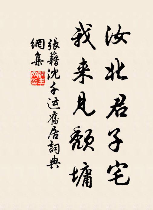 张籍汝北君子宅，我来见颓墉书法作品欣赏