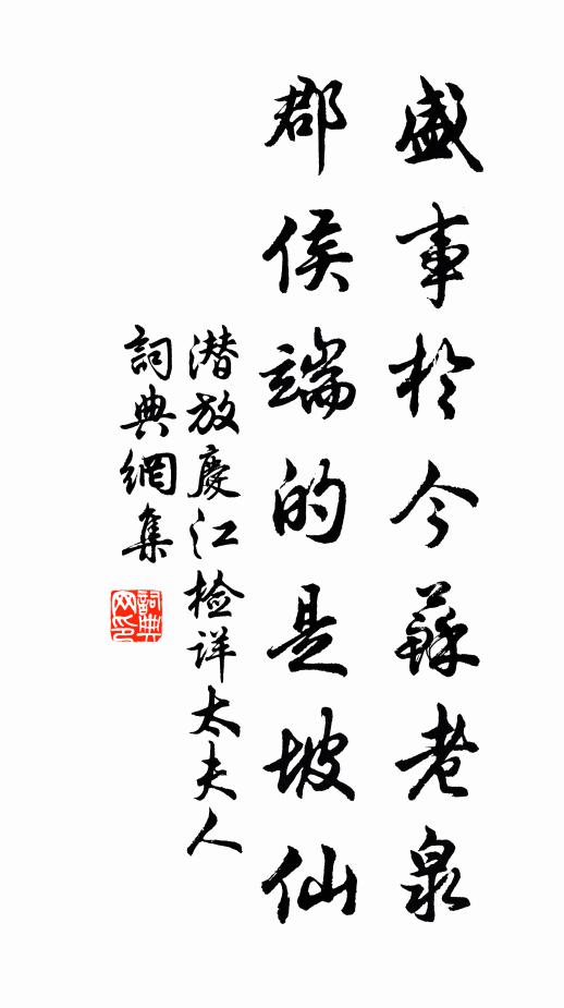潜放盛事于今苏老泉，郡侯端的是坡仙书法作品欣赏