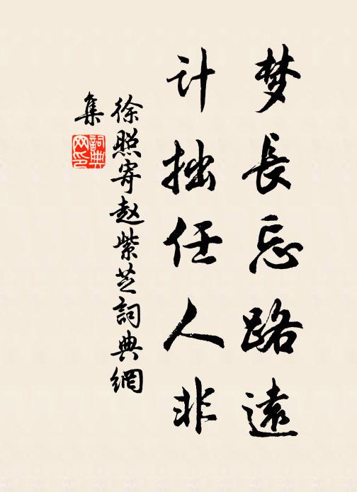 徐照梦长忘路远，计拙任人非书法作品欣赏