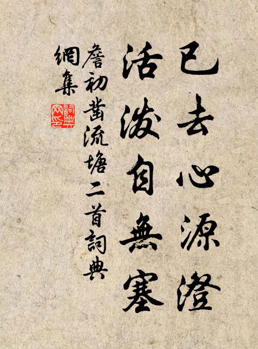 詹初已去心源澄，活泼自无塞书法作品欣赏