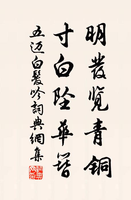 五迈明发览青铜，寸白坠华簪书法作品欣赏