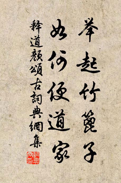 释道颜举起竹篦子，如何便道家书法作品欣赏