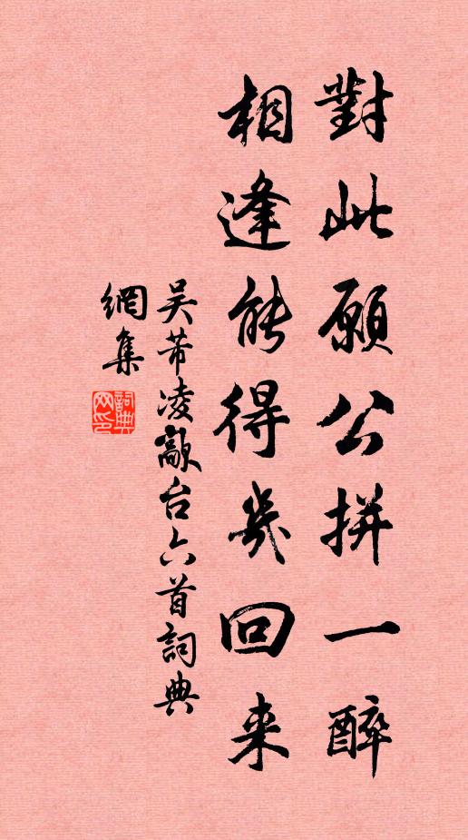 吴芾对此愿公拼一醉，相逢能得几回来书法作品欣赏