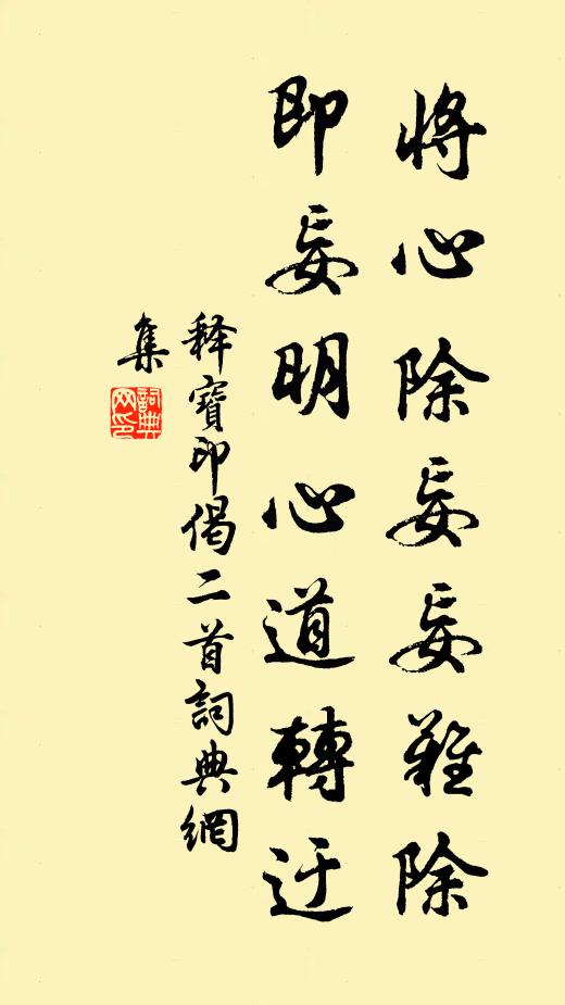 释宝印将心除妄妄难除，即妄明心道转迂书法作品欣赏