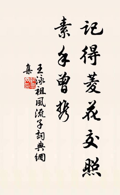 王泳祖记得菱花交照，素手曾携书法作品欣赏