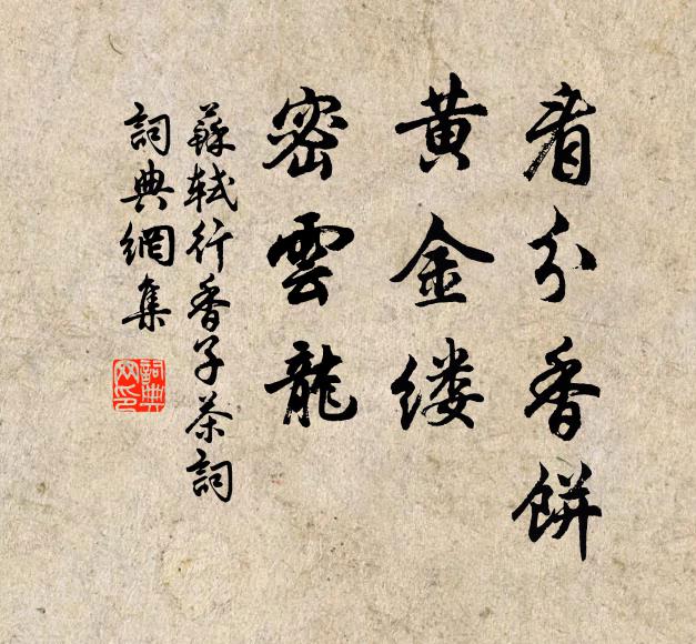 苏轼看分香饼，黄金缕，密云龙书法作品欣赏