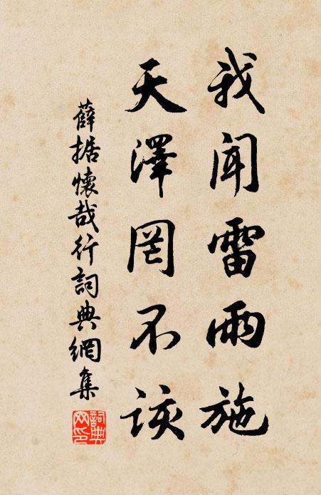 薛据我闻雷雨施，天泽罔不该书法作品欣赏