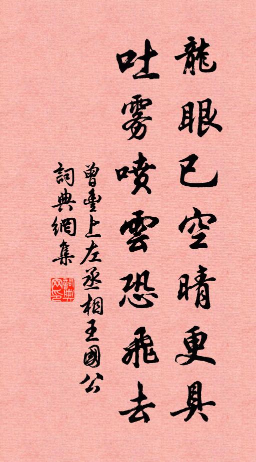 曾丰龙眼已空晴更具，吐雾喷云恐飞去书法作品欣赏