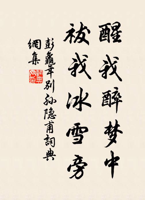 彭龟年醒我醉梦中，祓我冰雪旁书法作品欣赏