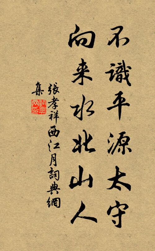 张孝祥不识平源太守，向来水北山人书法作品欣赏