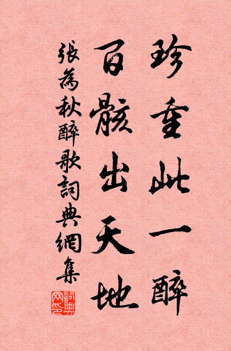 张为珍重此一醉，百骸出天地书法作品欣赏