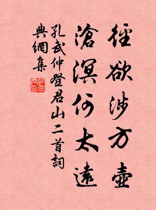 孔武仲径欲涉方壶，沧溟何太远书法作品欣赏
