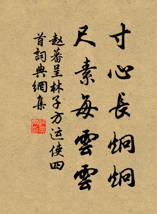 赵蕃寸心长炯炯，尺素每云云书法作品欣赏