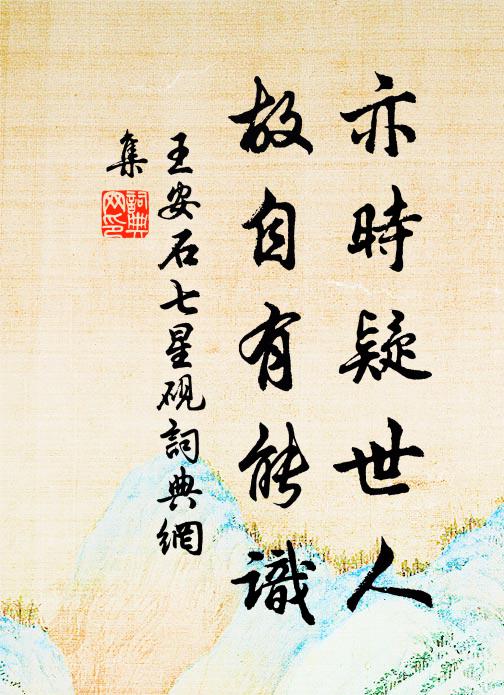 王安石亦时疑世人，故自有能识书法作品欣赏