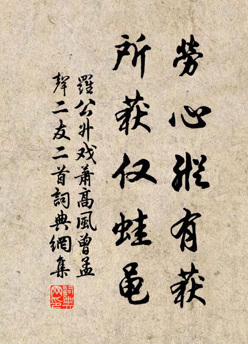 罗公升劳心纵有获，所获仅蛙黾书法作品欣赏