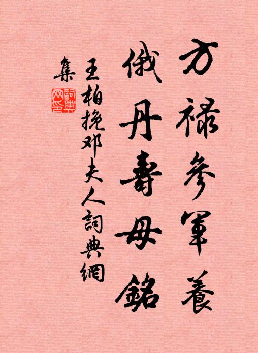 王柏方禄参军养，俄丹寿母铭书法作品欣赏