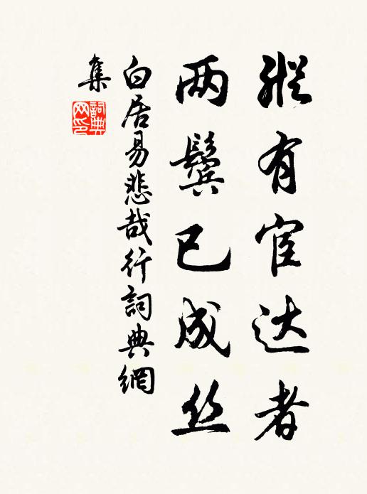 白居易纵有宦达者，两鬓已成丝书法作品欣赏