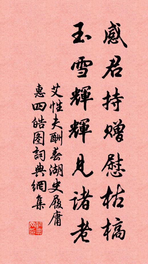 艾性夫感君持赠慰枯槁，玉雪辉辉见诸老书法作品欣赏