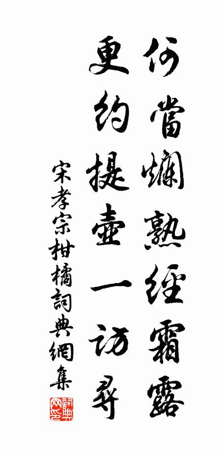 宋孝宗何当烂熟经霜露，更约提壶一访寻书法作品欣赏