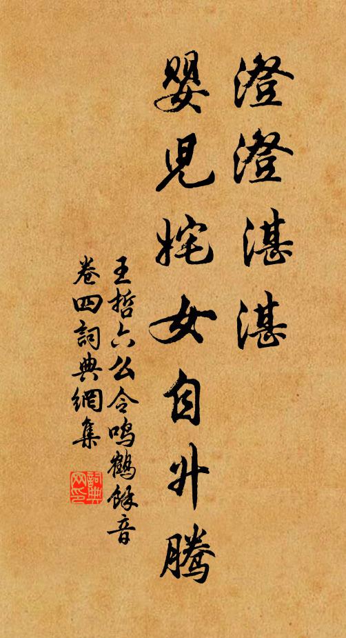 王哲澄澄湛湛，婴儿姹女自升腾书法作品欣赏