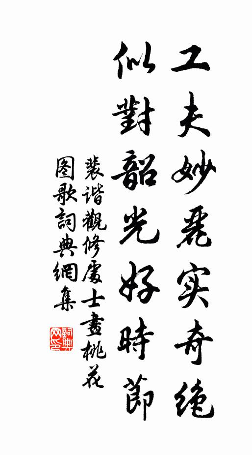 裴谐工夫妙丽实奇绝，似对韶光好时节书法作品欣赏