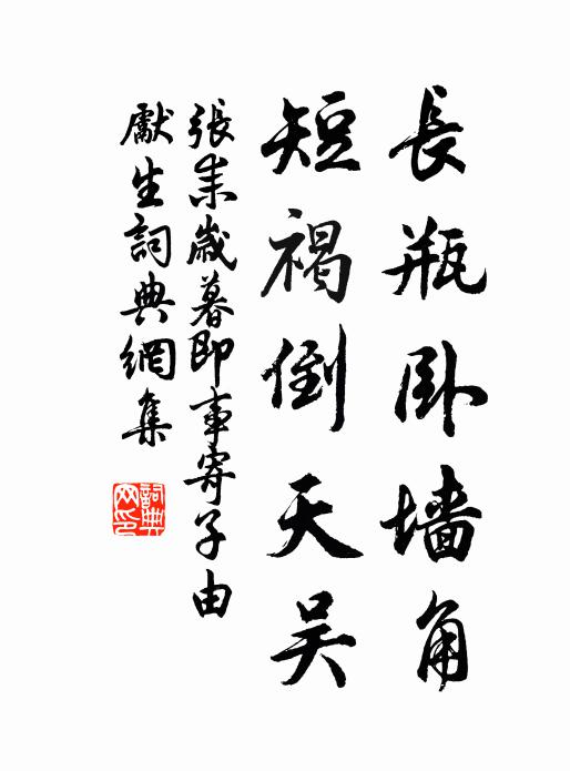 张耒长瓶卧墙角，短褐倒天吴书法作品欣赏