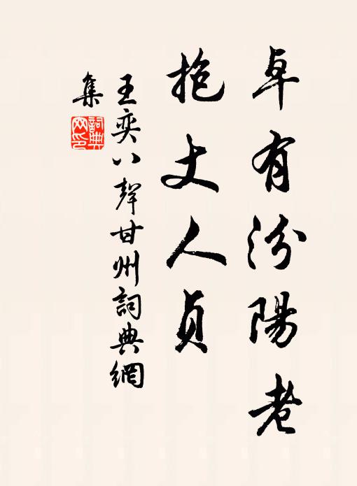 王奕卓有汾阳老,抱丈人贞书法作品欣赏