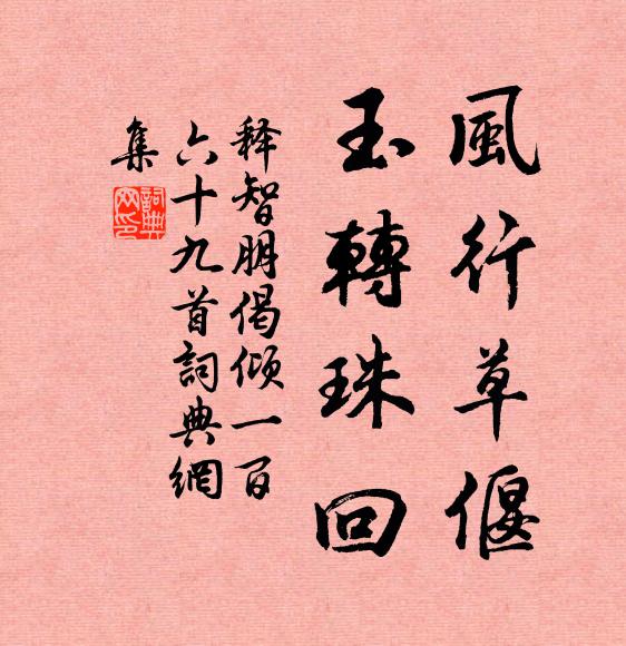 释智朋风行草偃，玉转珠回书法作品欣赏