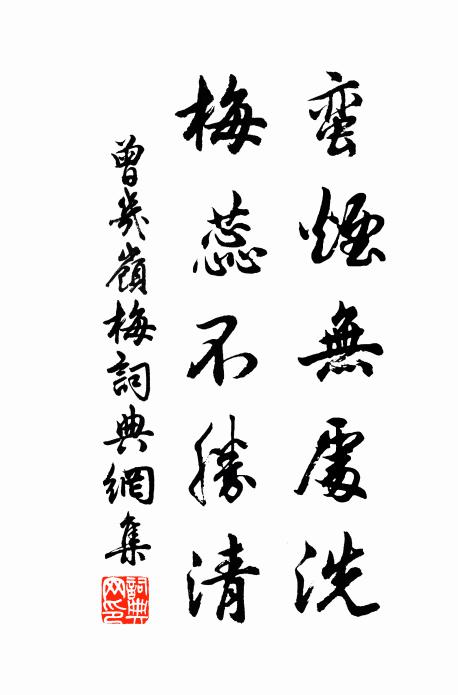 曾几蛮烟无处洗，梅蕊不胜清书法作品欣赏