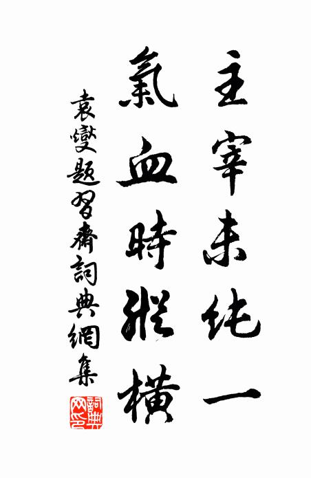 袁燮主宰未纯一，气血时纵横书法作品欣赏