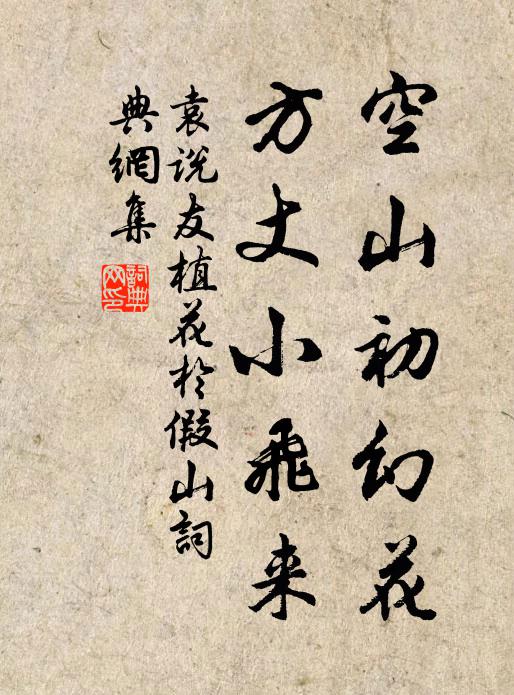 袁说友空山初幻花，方丈小飞来书法作品欣赏