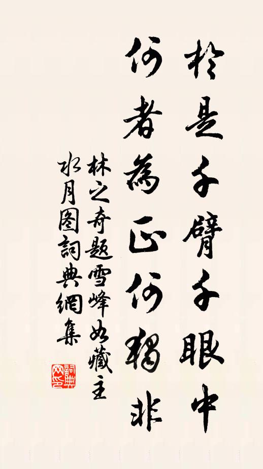 林之奇於是千臂千眼中，何者为正何独非书法作品欣赏