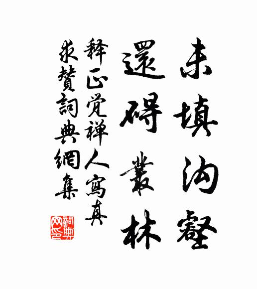 释正觉未填沟壑，还碍丛林书法作品欣赏