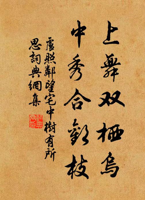 卢照邻上舞双栖乌，中秀合欢枝书法作品欣赏