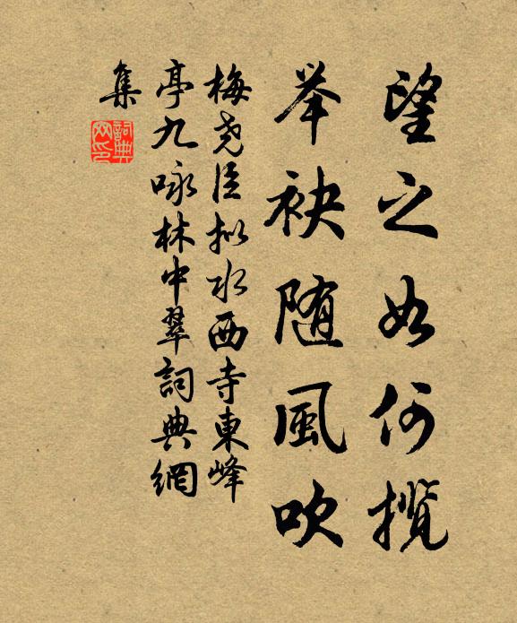 梅尧臣望之如何揽，举袂随风吹书法作品欣赏