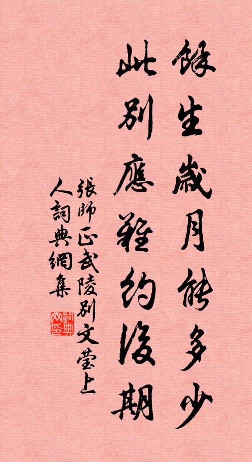 张师正余生岁月能多少，此别应难约后期书法作品欣赏