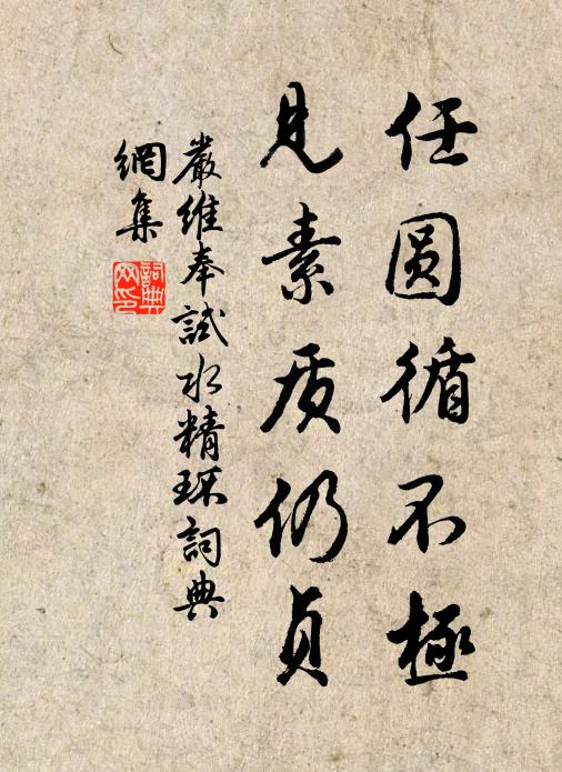 严维任圆循不极，见素质仍贞书法作品欣赏