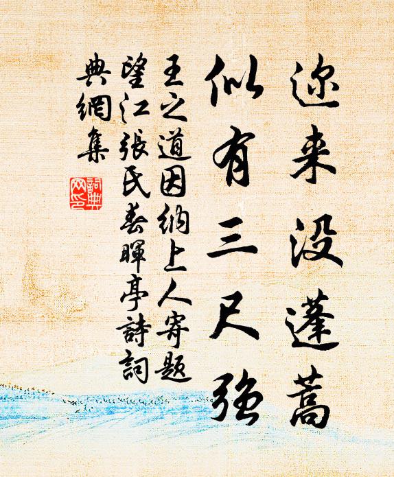 王之道迩来没蓬蒿，似有三尺强书法作品欣赏