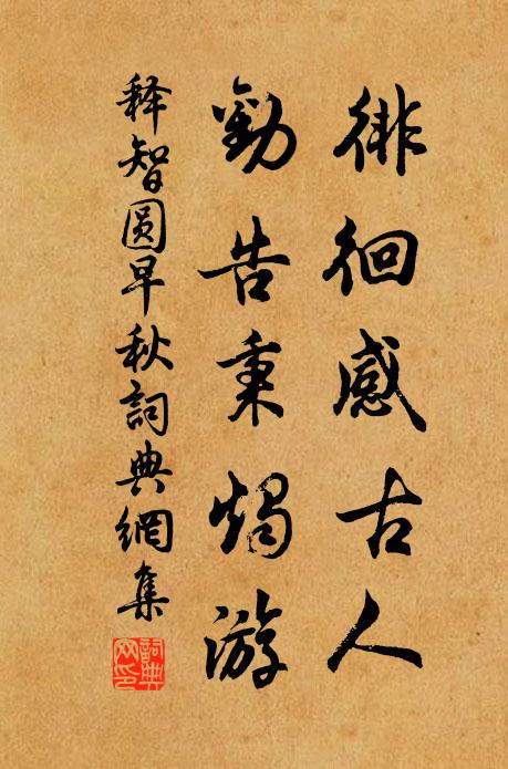 释智圆徘徊感古人，劝告秉烛游书法作品欣赏