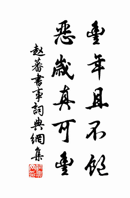 赵蕃丰年且不饱，恶岁真可丰书法作品欣赏