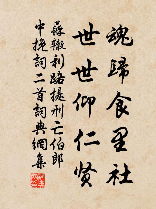 苏辙魂归食里社，世世仰仁贤书法作品欣赏