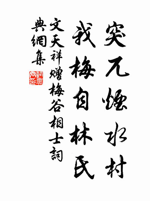 文天祥突兀烟水村，我梅自林氏书法作品欣赏
