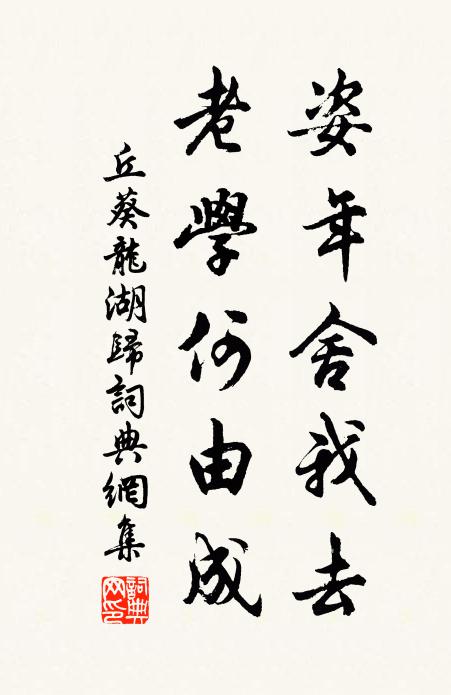 丘葵姿年舍我去，老学何由成书法作品欣赏