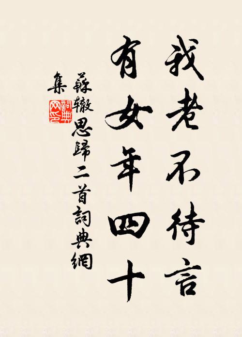 苏辙我老不待言，有女年四十书法作品欣赏