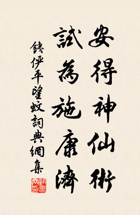 钱俨安得神仙术，试为施康济书法作品欣赏