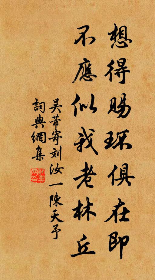 吴芾想得赐环俱在即，不应似我老林丘书法作品欣赏